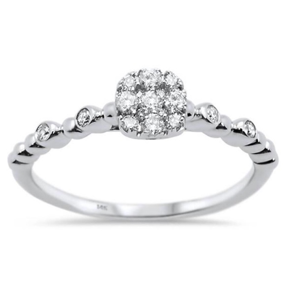 🔴 Diamond Promise 14K White Gold Engagement Ring